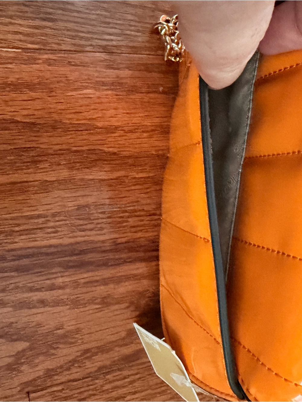 Michael Kors Mila Small Patent Convertible Crossbody Bag in Pop Orange - Picture 6 of 8